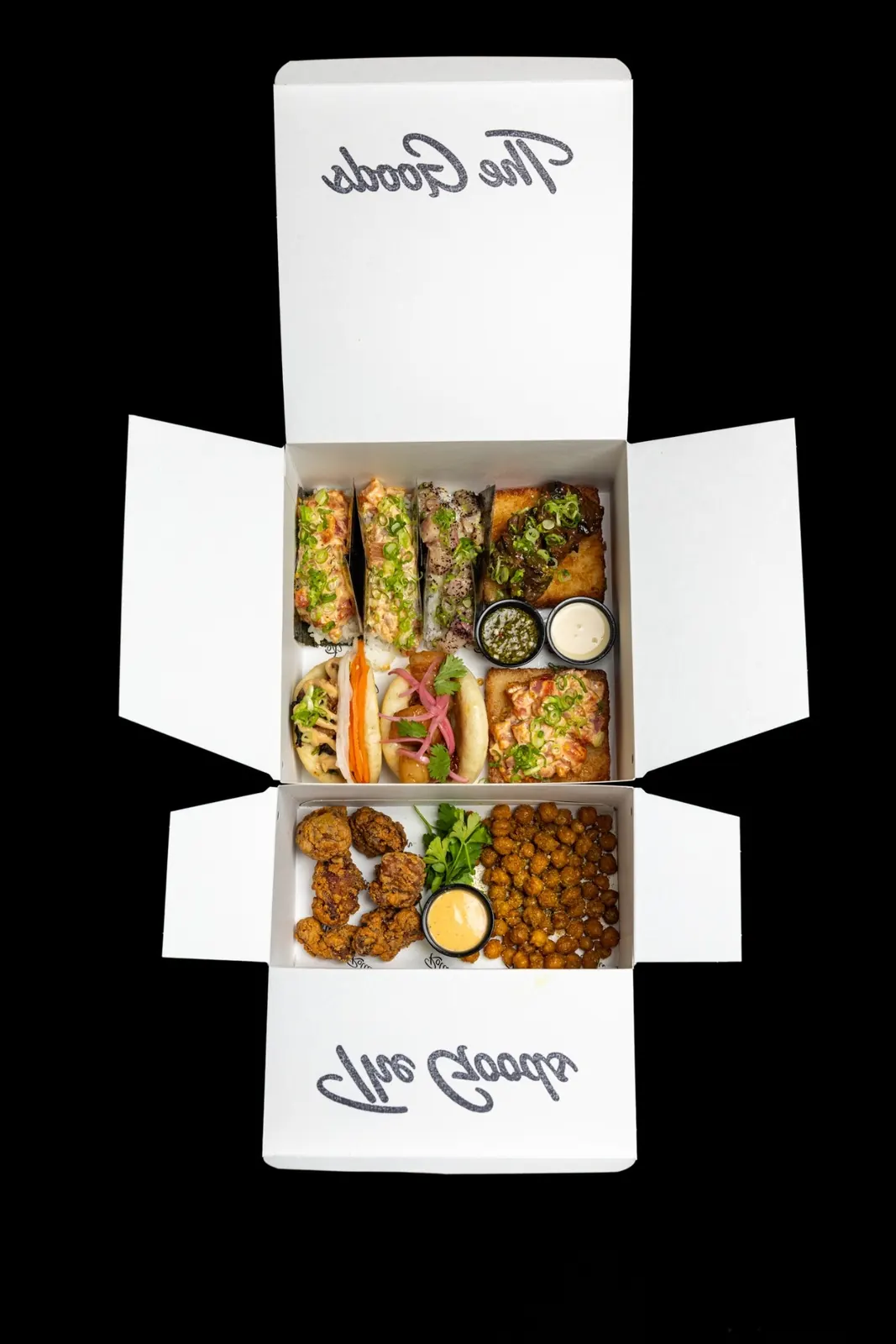 Rollin delivery box packed with Asian fusion favorites